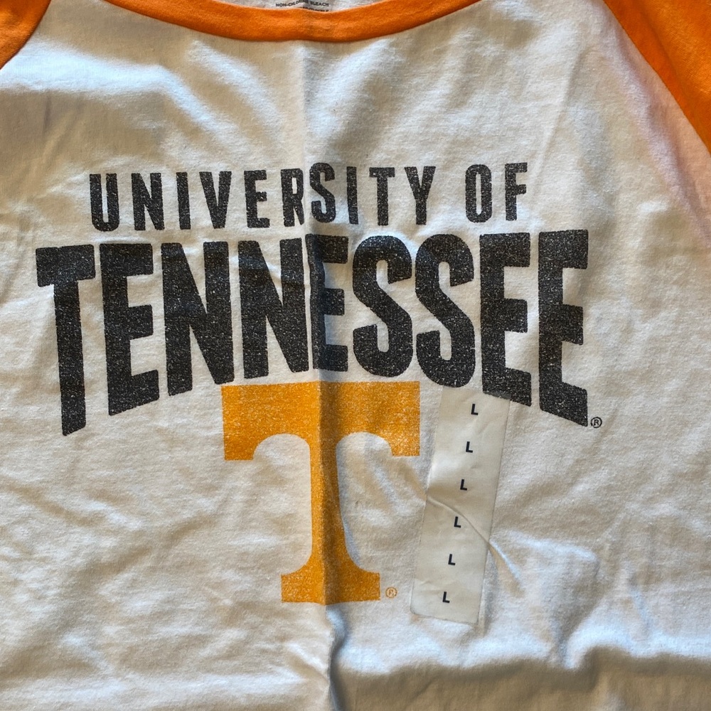 Old Navy University of Tennessee Orange and White Raglan Tee - Picture 3 of 6